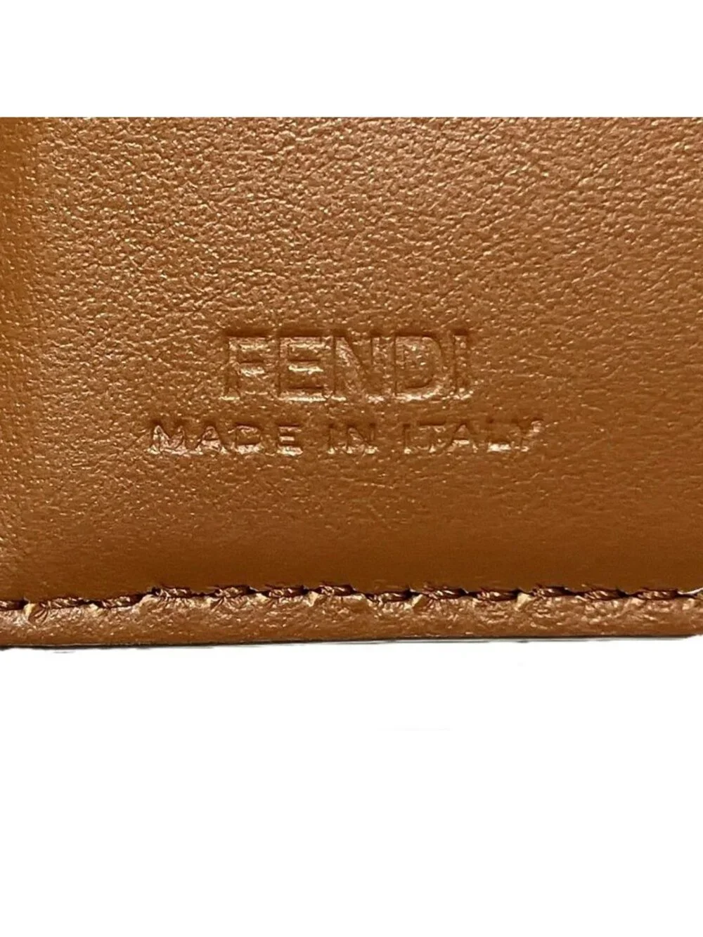Fendi Bifold Wallet Leather Fabric